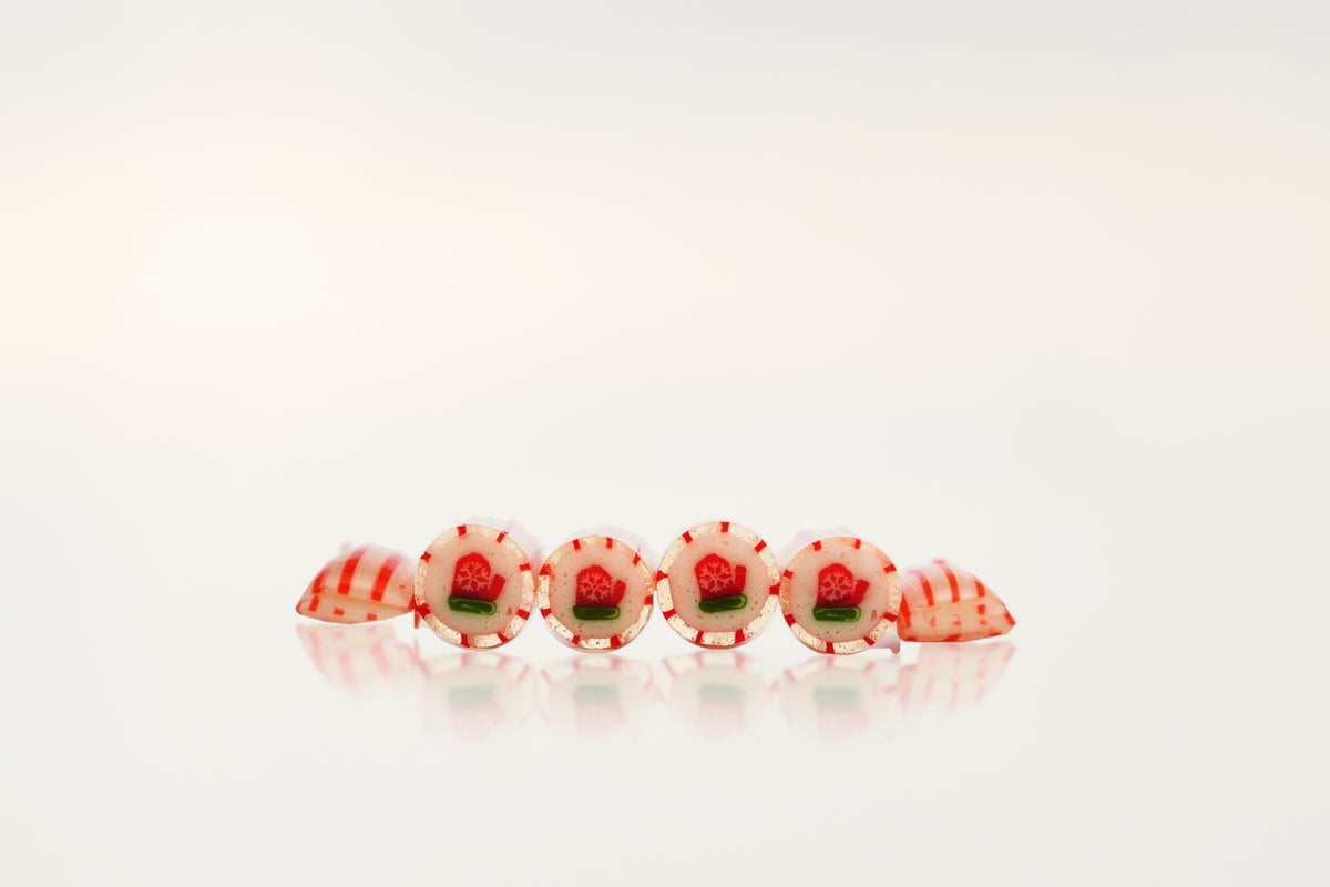 Mitten watermelon handmade rock candies in a row – Candylabs