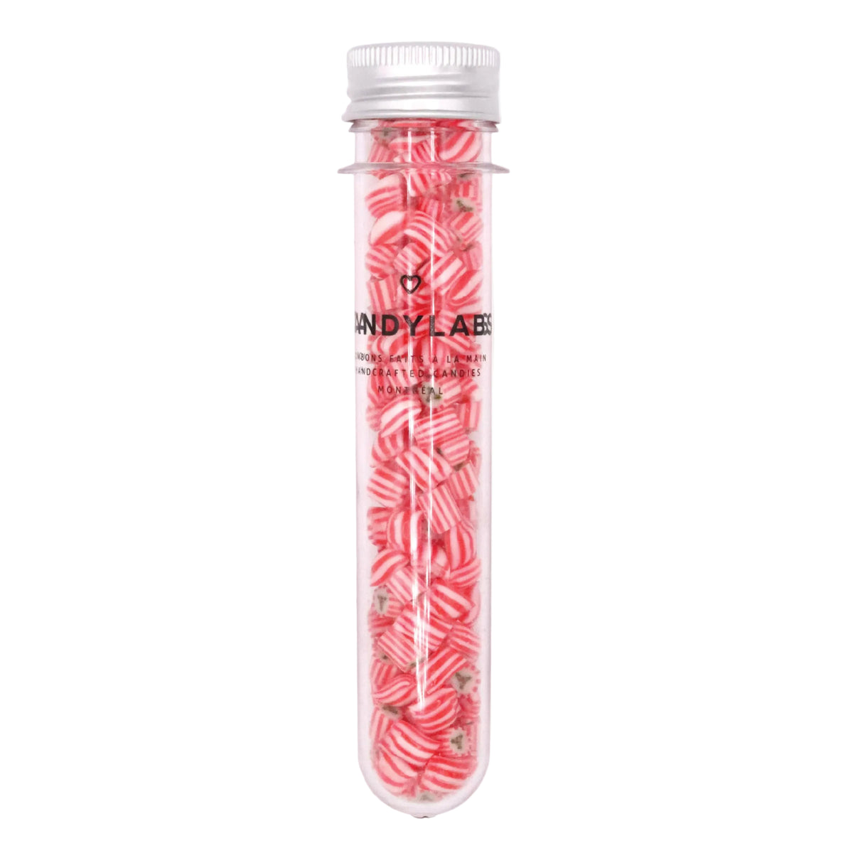 Mistletoe raspberry handmade rock candy in a 30g tube, photo 2 – Candylabs