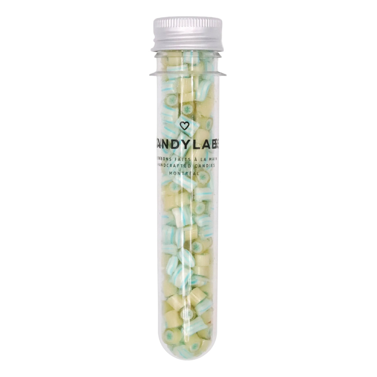 Snowflake peppermint handmade rock candy in a 30g tube, photo 2 – Candylabs