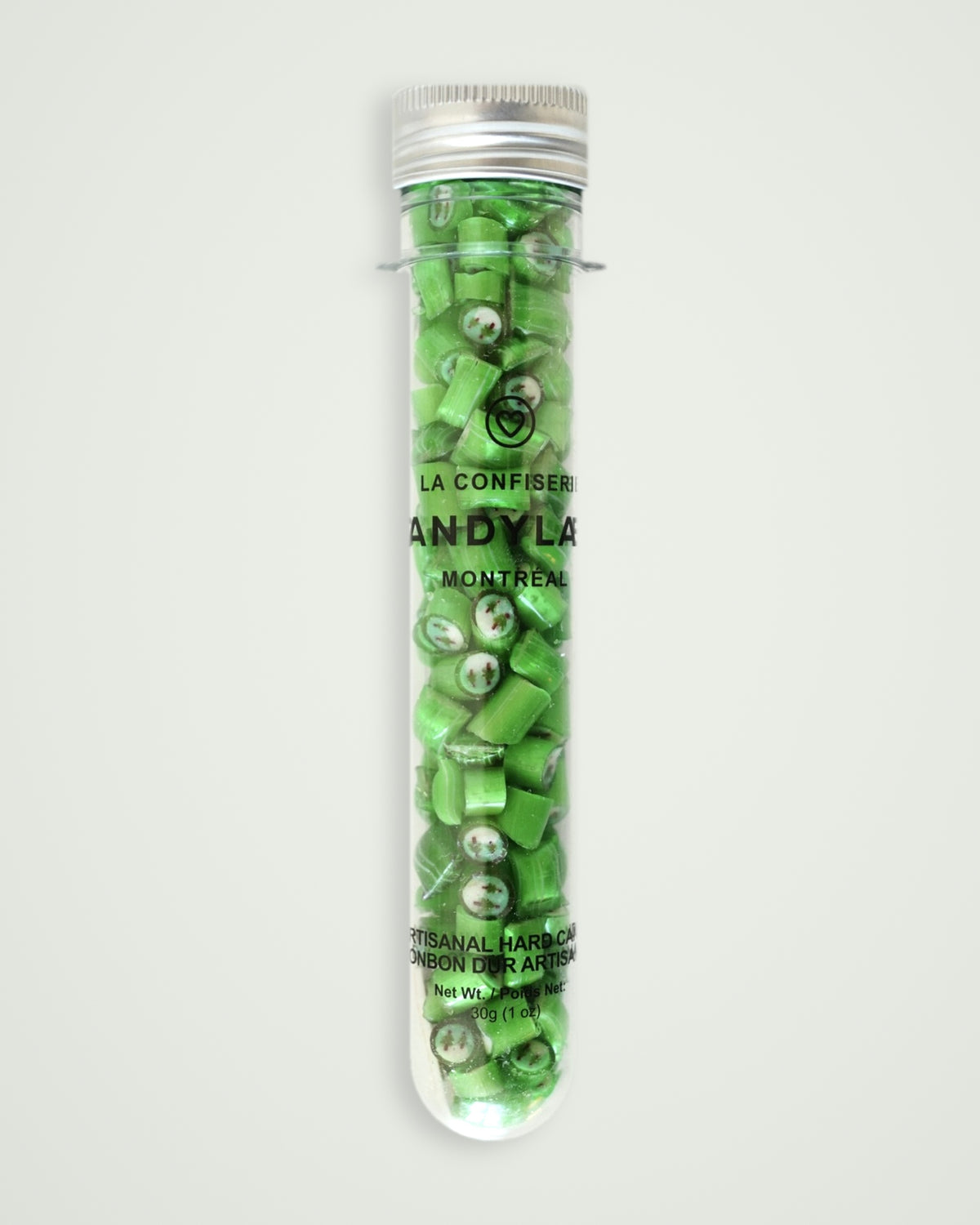 Winter forest green apple handmade rock candy in a 30g tube – Candylabs