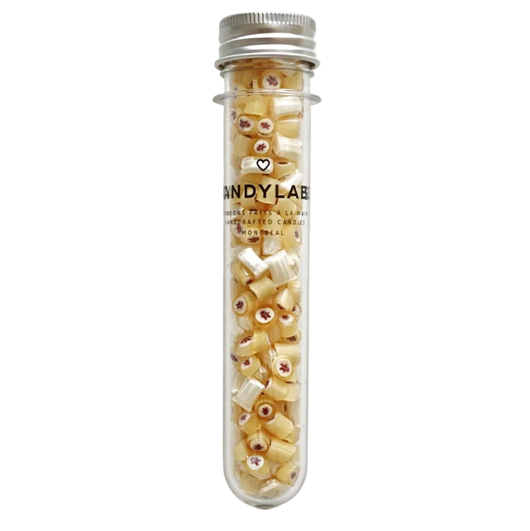 Gingerbread man coconut handmade rock candy in a 30g tube – Candylabs