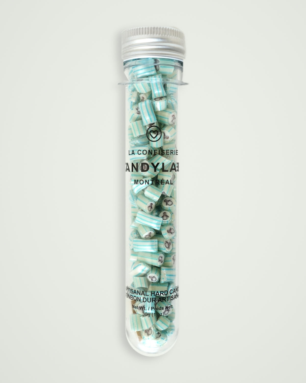 Holiday penguin pineapple handmade rock candy in a 30g tube – Candylabs